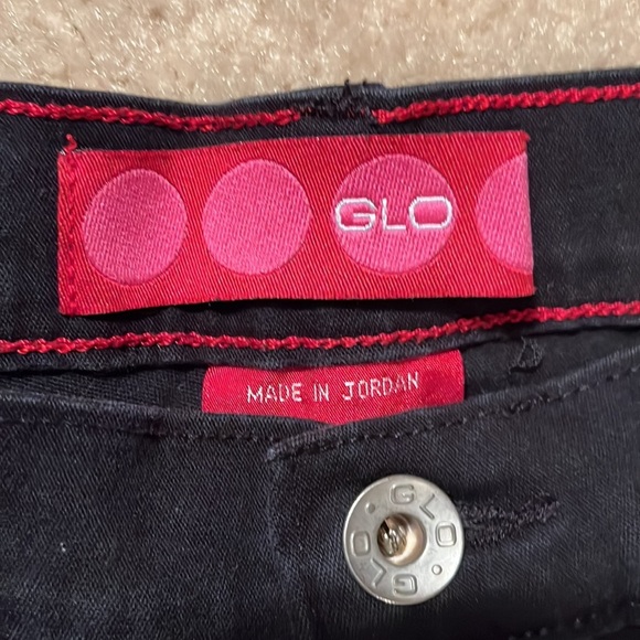 Vintage GLO black jeans style pants Junior size 7 - Picture 4 of 8